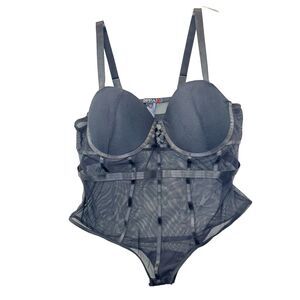 Oppa Sexy Mesh Underwire One Piece Bodysuit Tank Top Women’s‎ 2X Goth